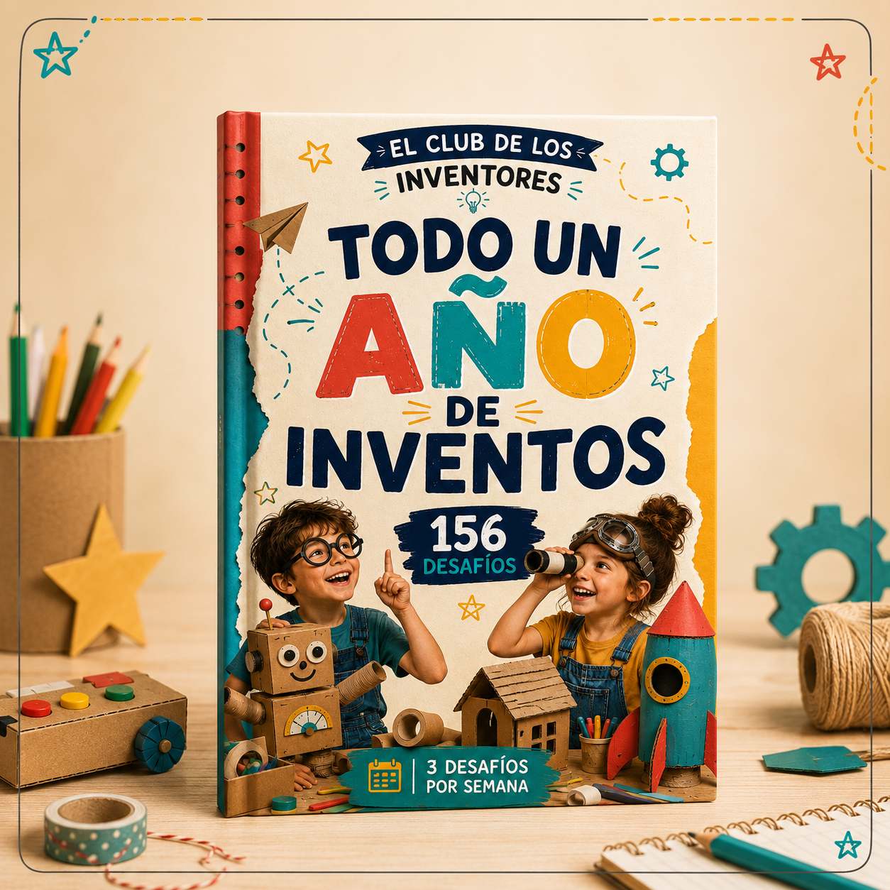 Un año completo de inventos - 3 desafíos por semana🏅